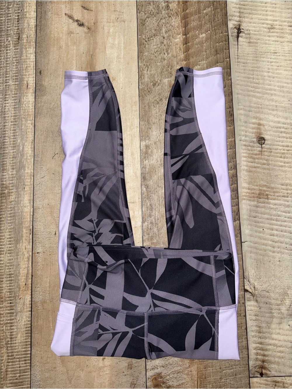 Under Armour Lavender & Charcoal Printed Leggings